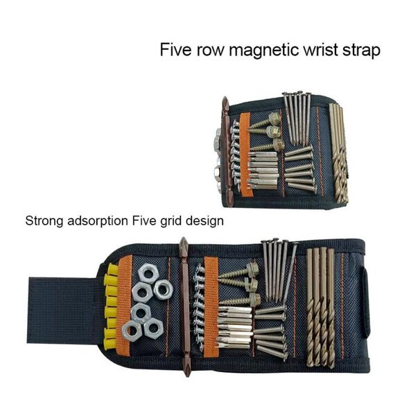Magnetic Tool Wrist Strap for Holding Screws Construction Tools & Equipment1pack - Picture 2 of 9
